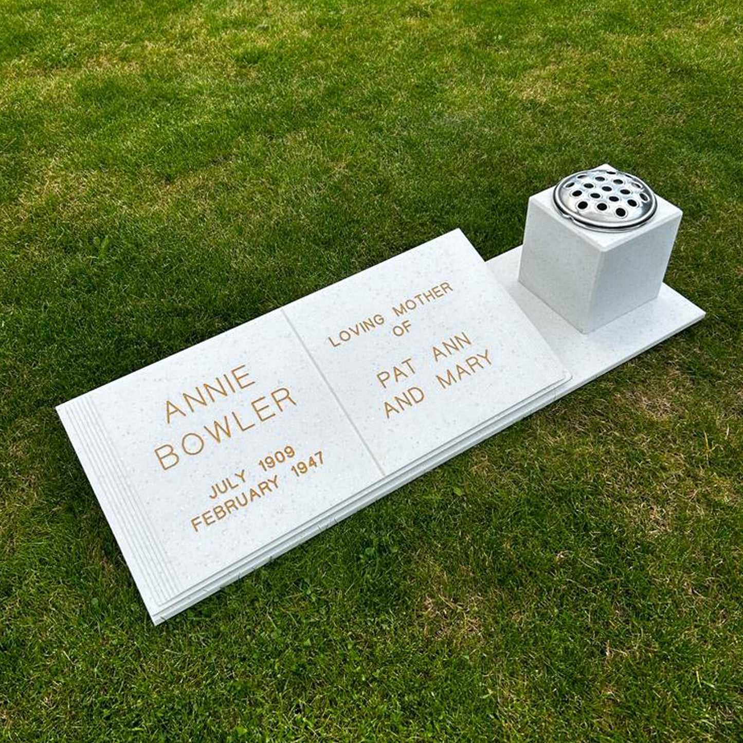 Companion Memorial Stone with Vase