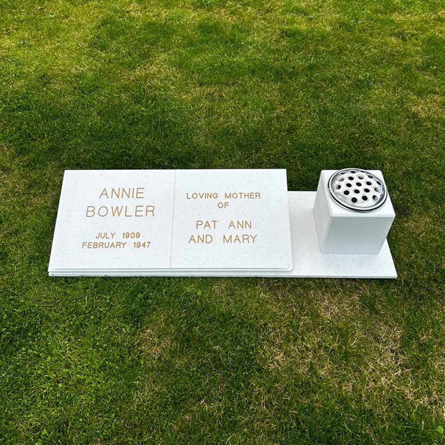 Companion Memorial Stone with Vase