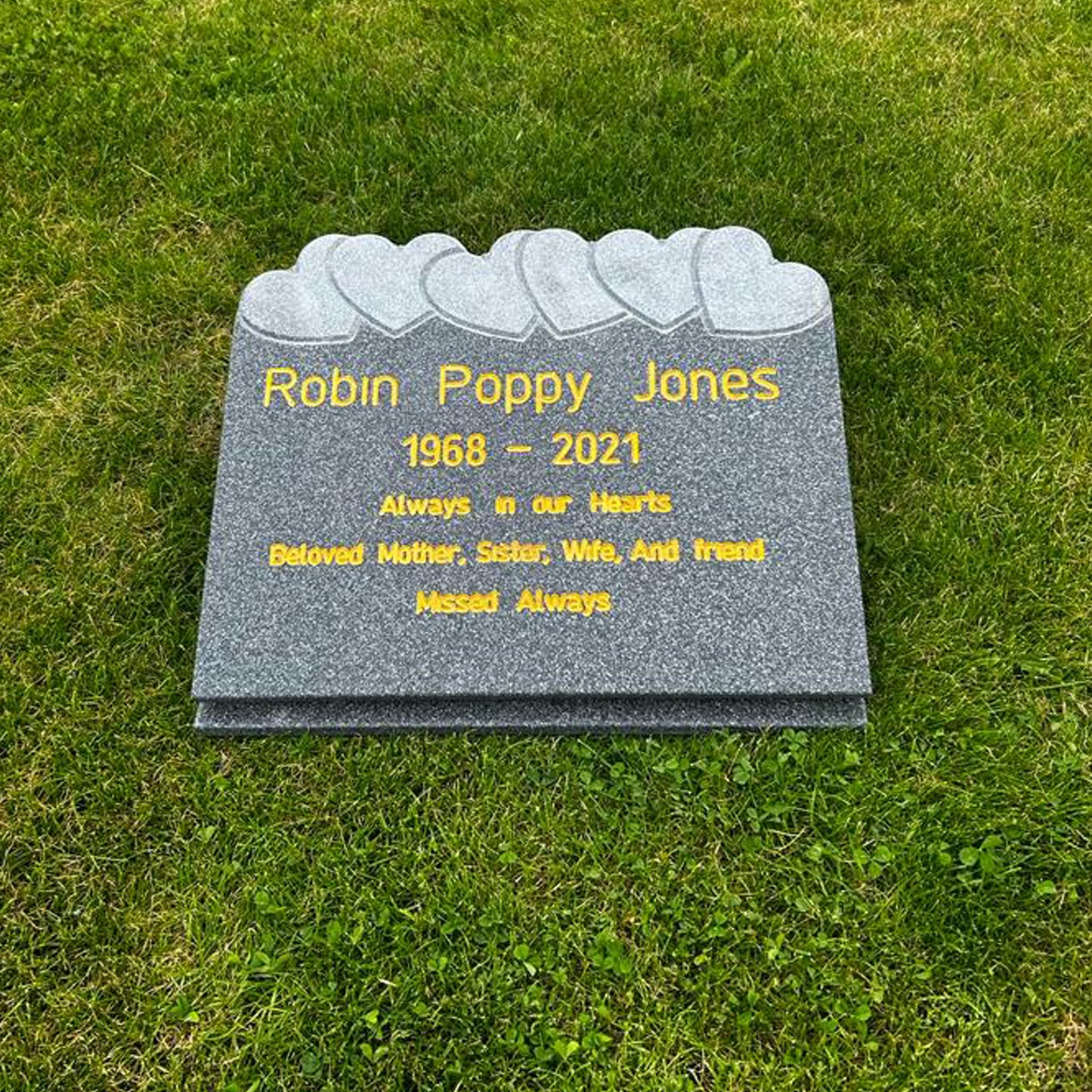 Love Hearts Memorial Stone