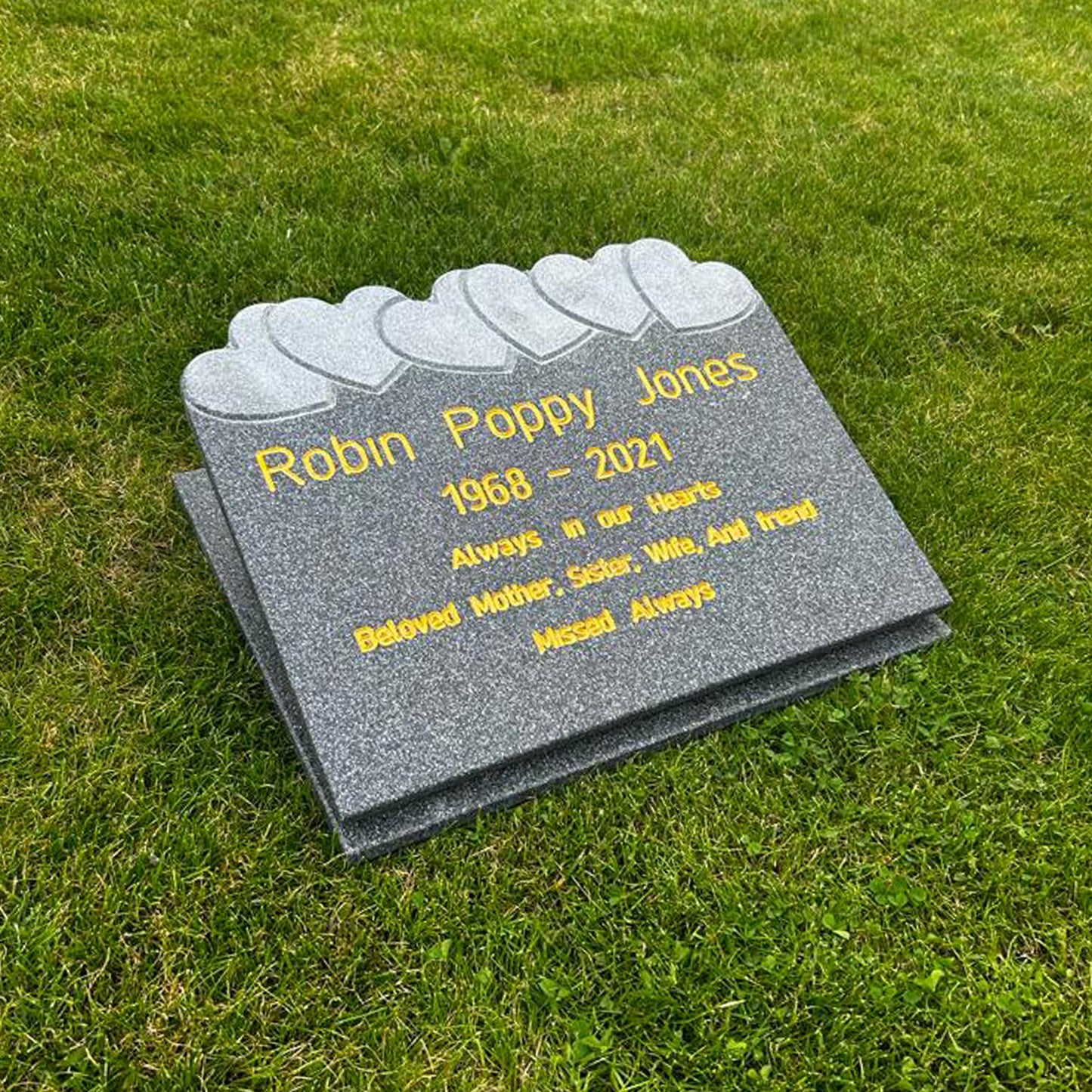 Love Hearts Memorial Stone