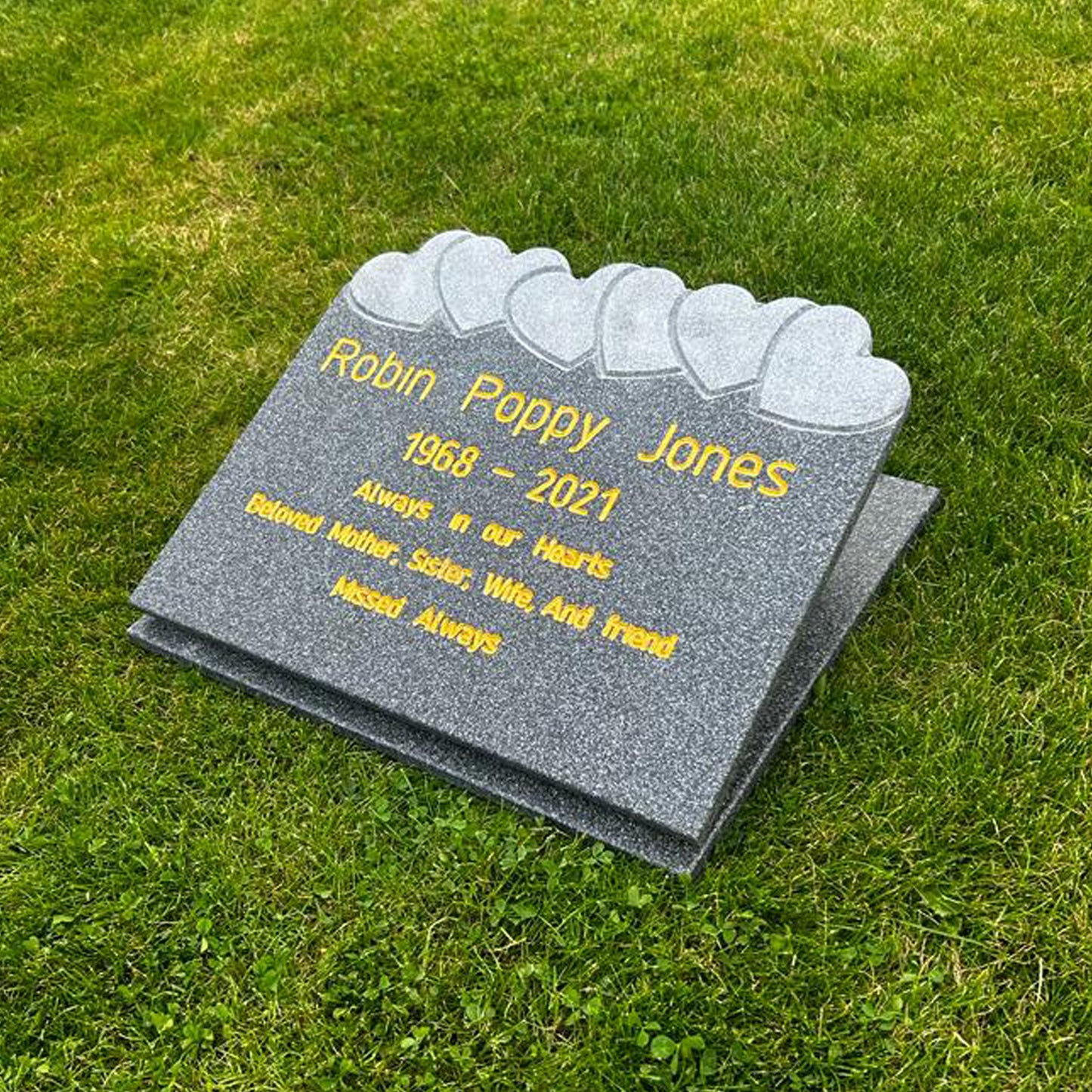 Love Hearts Memorial Stone