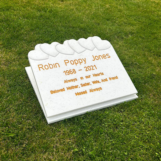 Love Hearts Memorial Stone