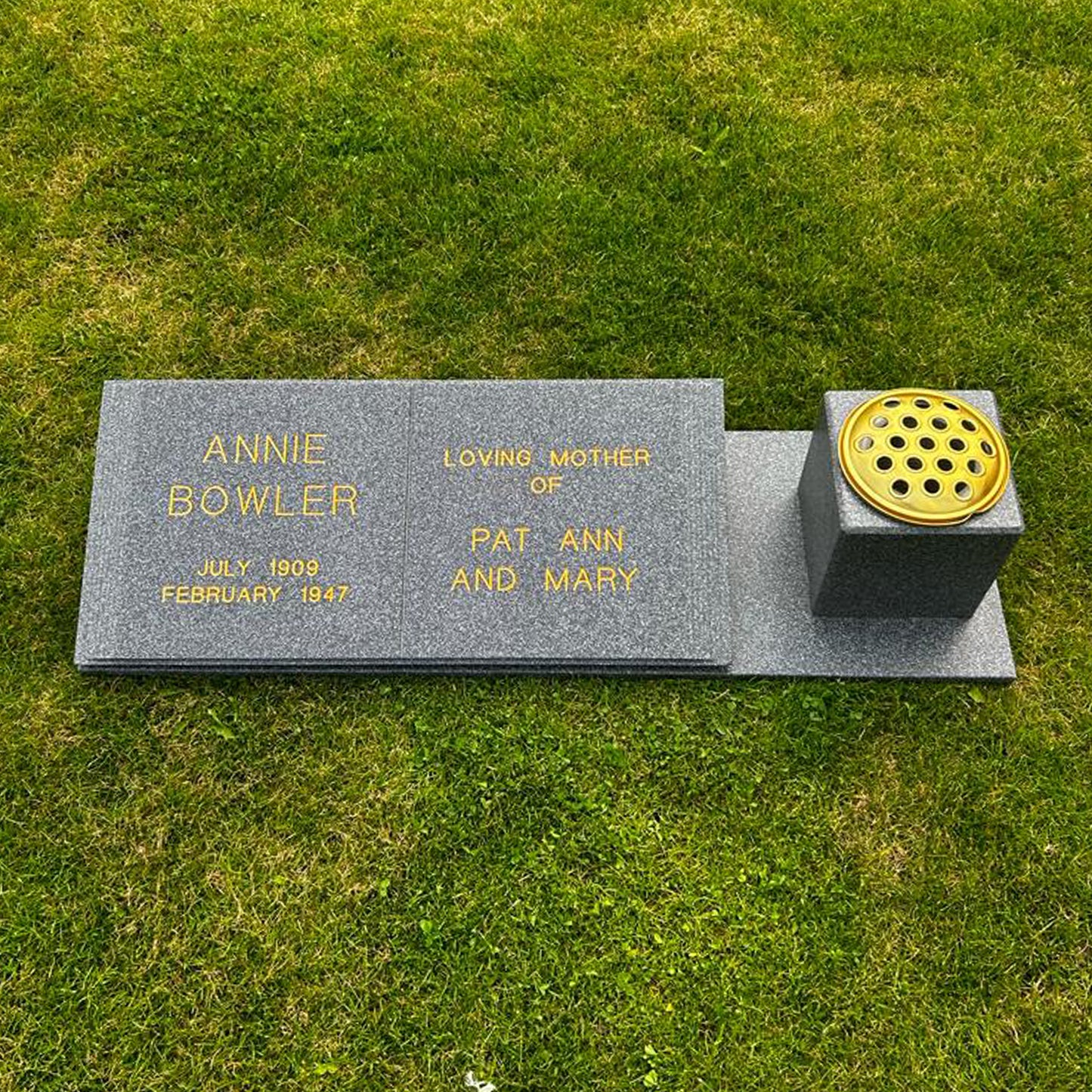 Companion Memorial Stone with Vase