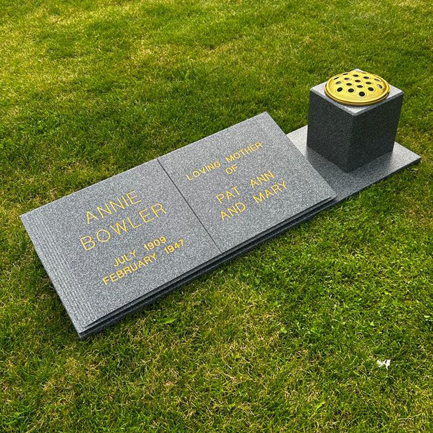 Companion Memorial Stone with Vase