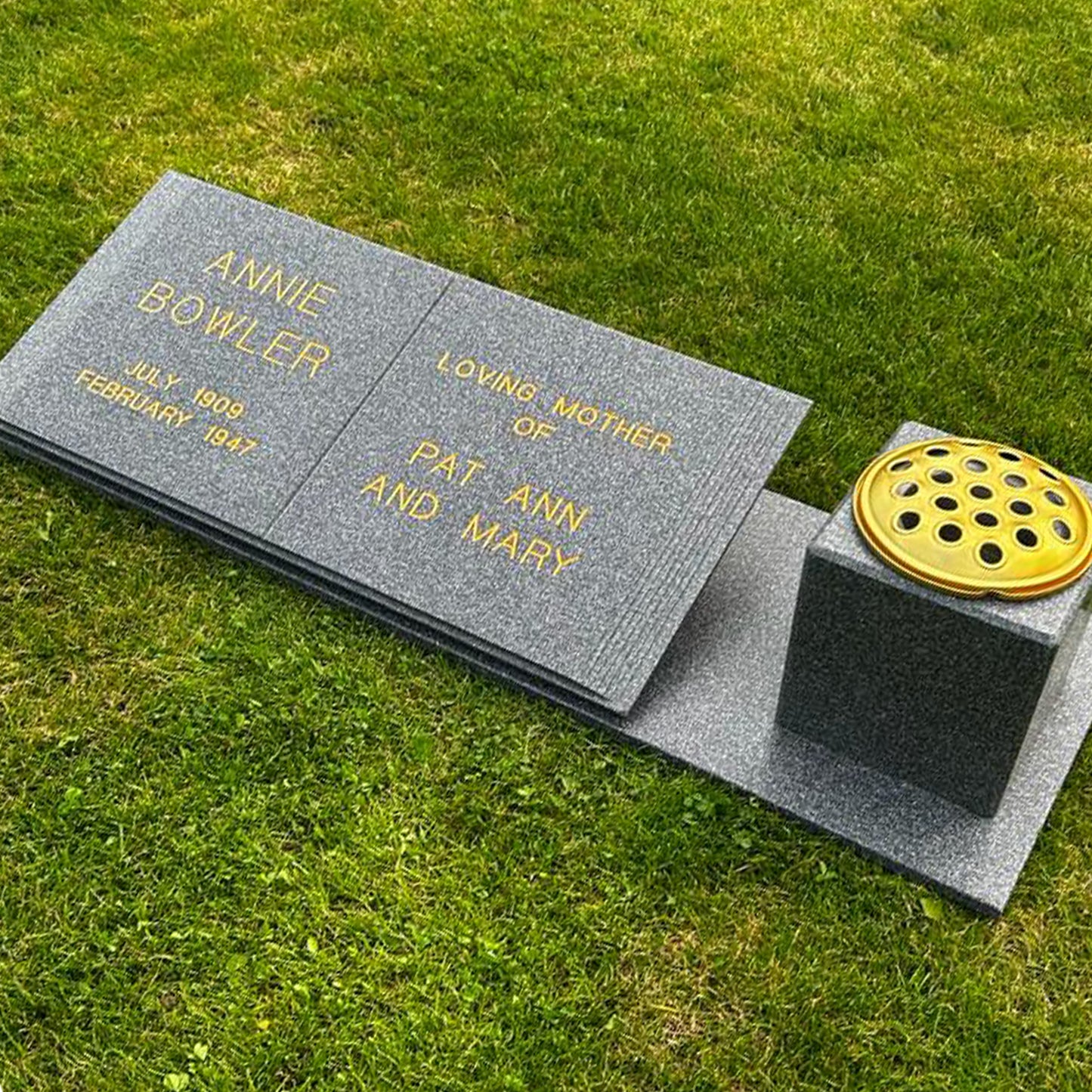 Companion Memorial Stone with Vase