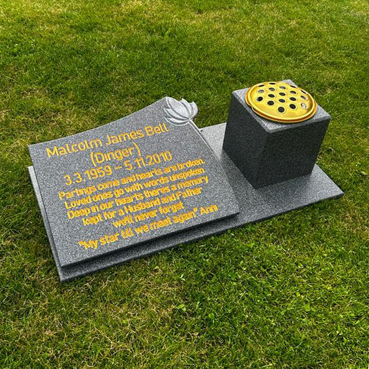 The Floret Memorial Stone with Vase