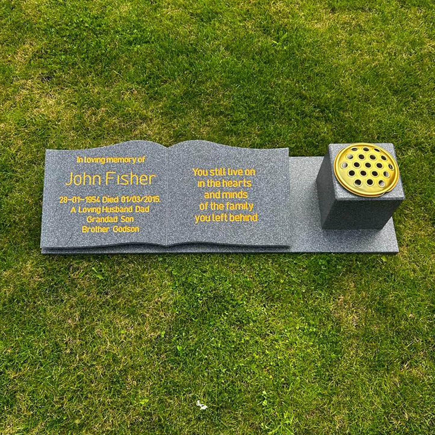 The Ledger Memorial Stone with Vase