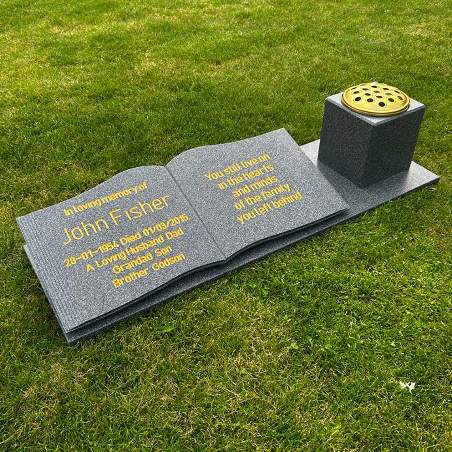 The Ledger Memorial Stone with Vase